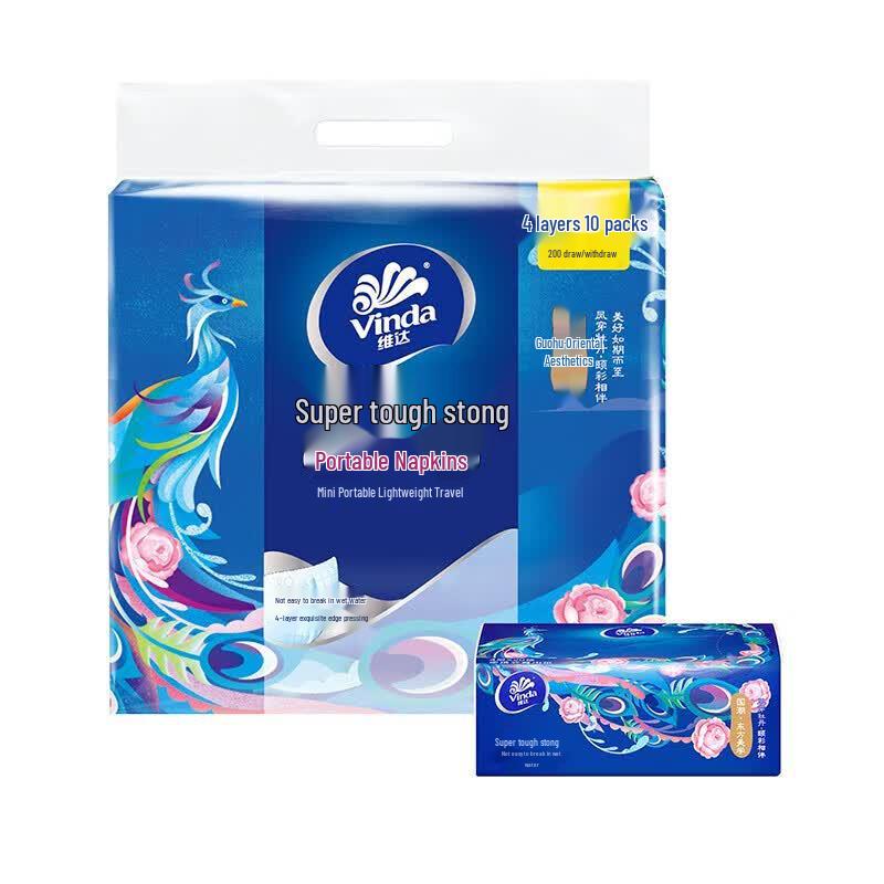 Vinda Ultra-Tough 3-Ply Unscented Soft Pack Tissues