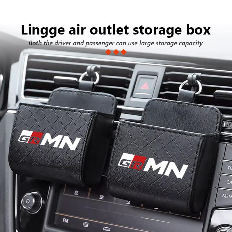 For Toyota Car Air Outlet Storage Box Phone Lipstick Lighter Organizer Crown Yaris Corolla Prius Auris CHR Avalon GR Camry