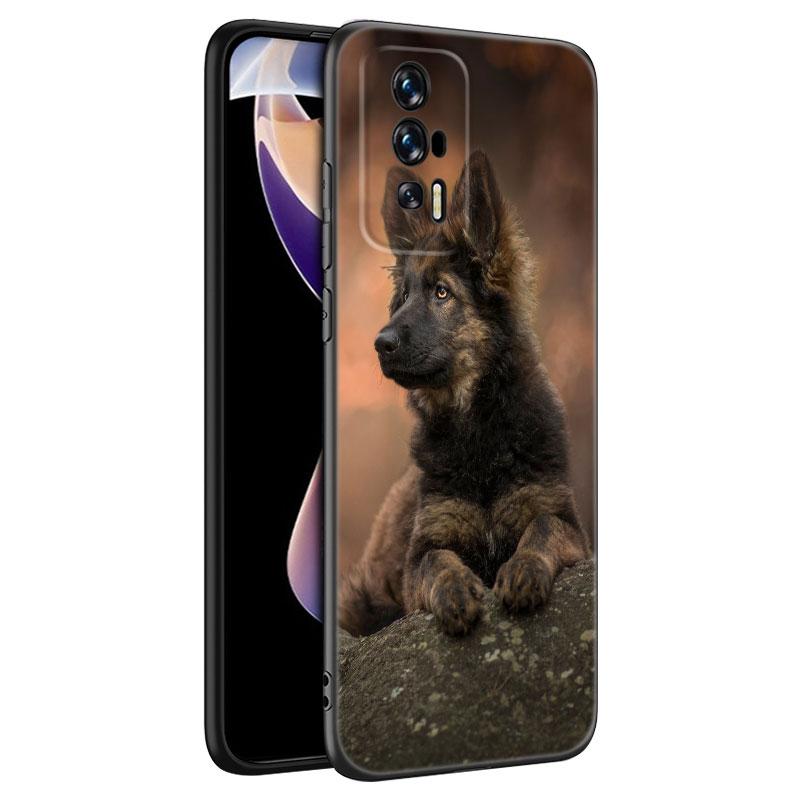 German Shepherd Dog Black Phone Case For Xiaomi Redmi 7A 8A 9A 10A 11A 9C 10C 12C 13C 11 Prime A1 A2 Plus 12 4G Note 9T 12R