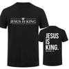Футболка с принтом Jesus Is King Футболки для мужчин Модная повседневная футболка с коротким рукавом на лето Повседневные футболки Футболки христианской веры
