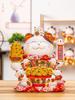Керамический Кот Удачи Манеки Неко Машущий Лапкой Кошка Работает от Батареек Статуэтка Удачи Подарок Аксессуары Кавайный Декор для Дома Комнаты Кошка