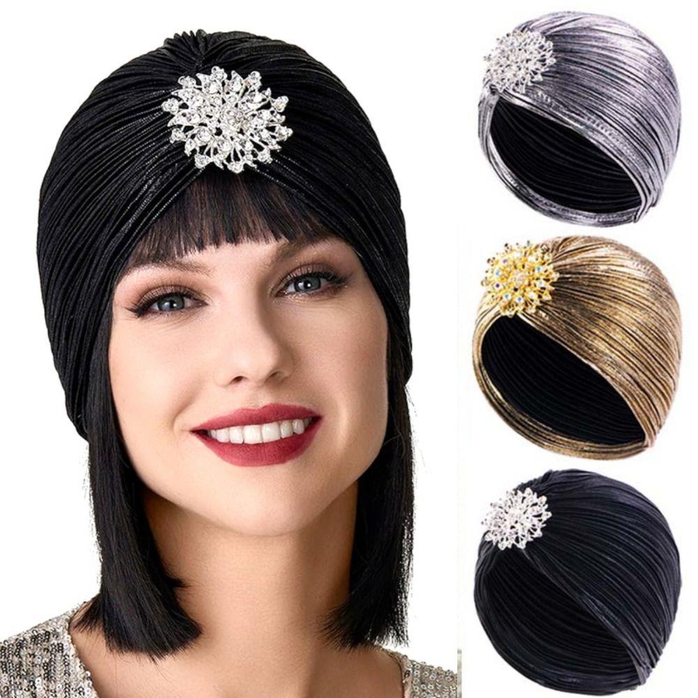Bandana Luxury Indian Hat Chemo Cap Elastic Beanies Comfortable Women Turban Cap Autumn Spring