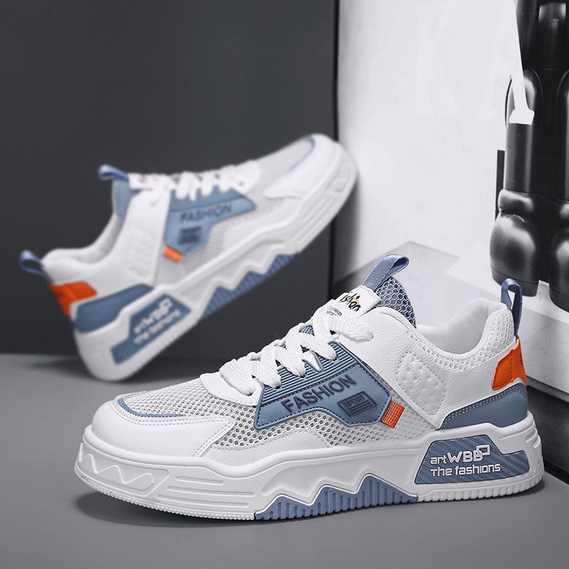 Designer Low-top Men's Sneakers Summer Mesh Breathable Casual Shoes Outdoor Fashion Versatile Soft Bottom Skateboard Shoes 2025