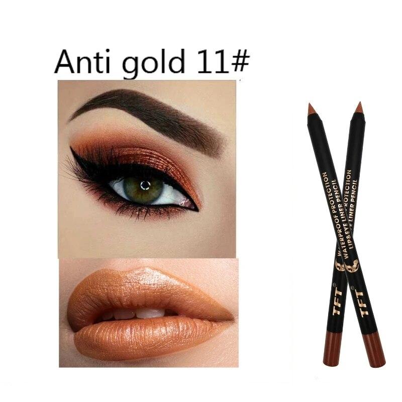 Стойкий карандаш для губ, 15 цветов, косметический макияж для губ, матовый мягкий карандаш для губ, карандаш для подводки глаз для женского макияжа, корейский