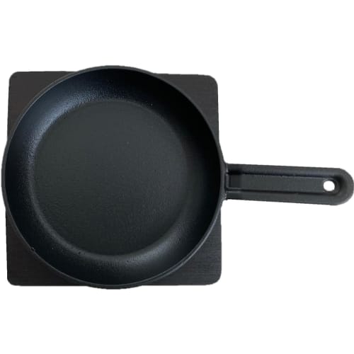 Ishigaki Skillet, 15cm, Inner Diameter 14.1cm X Depth 2.7cm, Snack Skillet with Base, Cast Iron, Direct Heat, Induction Cooking Compatible, Oven, Gril
