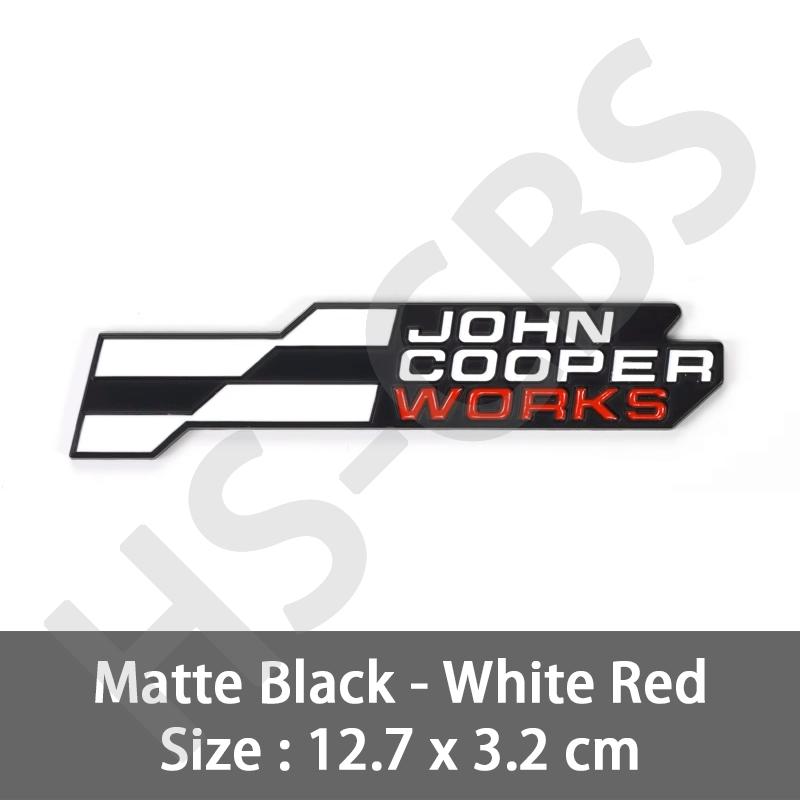 3D Metal Car Stickers John Cooper Works Emblem JCW Rear Trunk Badge Decal For J01 U25 F57 R53 R55 R56 R58 Car Styling Logo