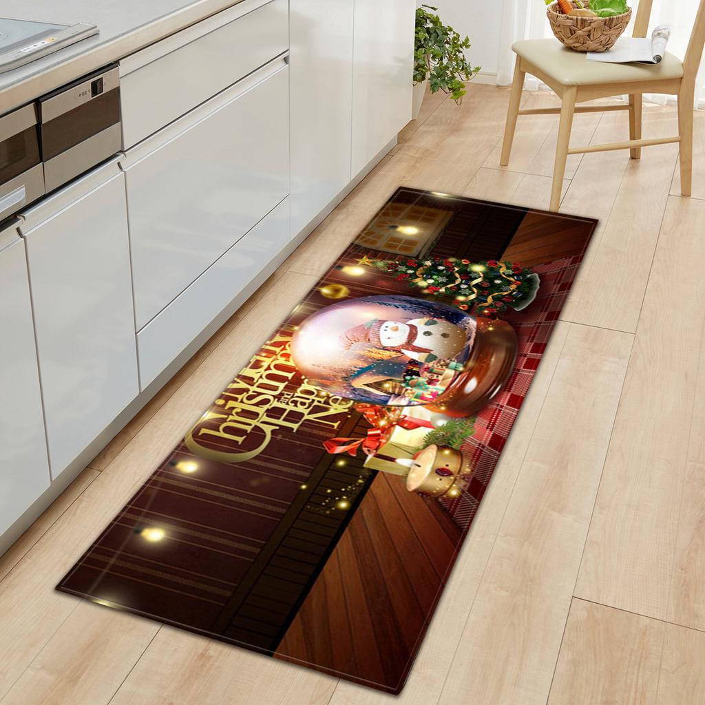 Christmas Porch Entrance Mat Kitchen Absorbent Strip Bathroom Non-Slip Mat Bedroom Living Room Carpet Floor Mat