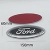 Автомобильная наклейка Ford 1 шт. 3D для Ford черная 115 мм 150 мм Значок-эмблема на капот автомобиля Передний капот Значок-наклейка на задний бампер Багажник