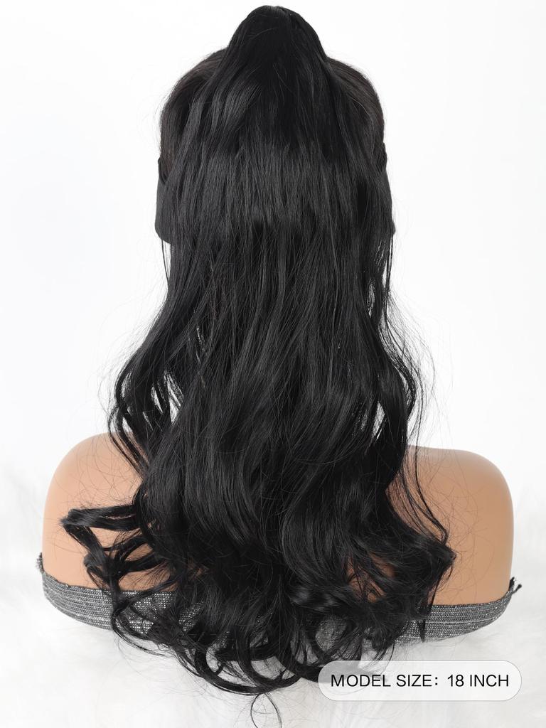 18-дюймовый черный красный блондин коричневый конский хвост наращивание коготь вьющиеся волнистые клипсы накладные волосы конский хвост наращивание волос длинный конский хвост синтетический для женщин