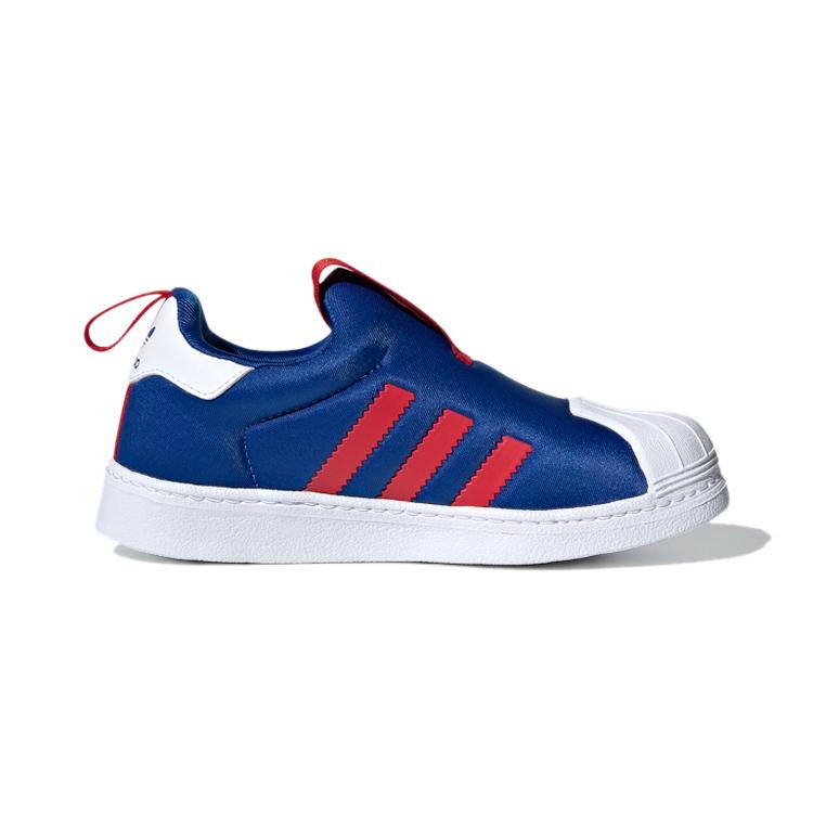 Adidas Originals SUPERSTAR 360 Breathable Low top Kids' Skateboarding Shoes Blue Red Children Aged 3 7 Years Old FW8041