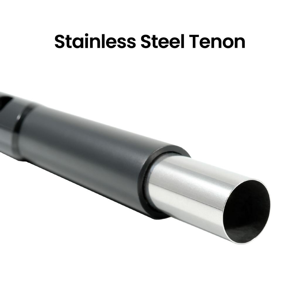 NUVOBand NB300FBK Plastic Wind Fully Black Wall and Fingering Instrument, Waterproof, C-Key Flute, [Includes Case, Hanger, Swab, Chart]