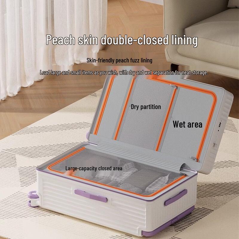Maifa Anti-Explosion Zipper Hardshell Suitcase with Shock-Absorbing Wheels