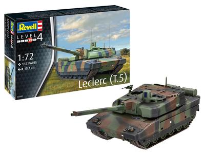 Пластиковая модель французского танка Leclerc T5 в масштабе 1/72 от Revell, номер модели 03341, отлита в цвете