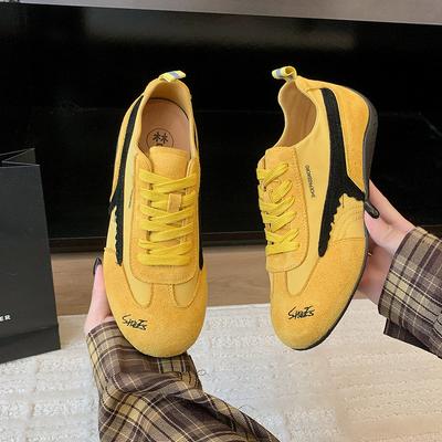 Yueyu-натуральная кожа ретро красный Agande тренировочная обувь женская 2025 новая летняя тонкая повседневная спортивная обувь