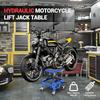 Hydraulic Motorcycle Lift Table with Scissor Jack - 350 Lbs Capacity, Adjustable Lift Range,  Motorcycle Jack for  Dirt Bike