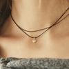 Charmy Silver Heart Choker-necklace