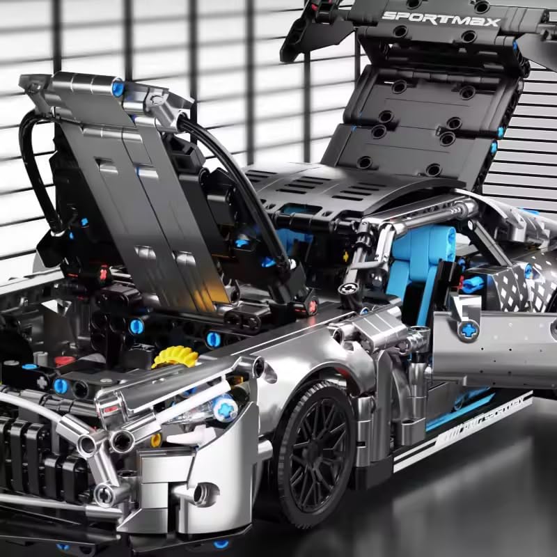 Zmart 1466 деталей Набор строительных блоков Гоночный автомобиль, 1:Спортивный суперкар Technic, модель для сборки, гоночный автомобиль, блоки, блоки спортивного автомобиля, Механи