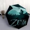 Автоматический ветрозащитный складной зонт Legend Zelda, Компактный дорожный зонт для любых случаев, Мультяшный портативный компактный зонт a0823040