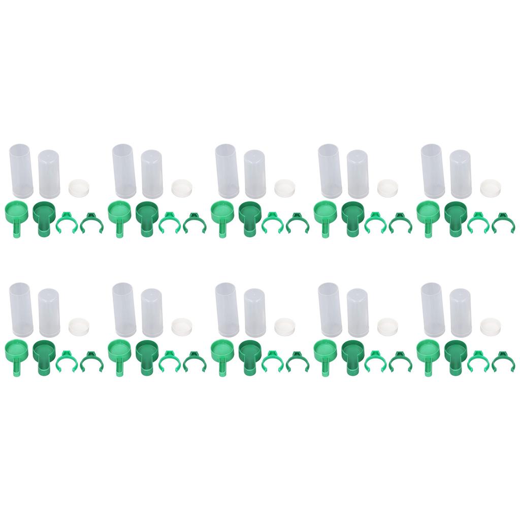 10 Set Bird Cage Water Feeder Set 140ml Water Dispenser and 150ml Bird Food Feeder with Clips for