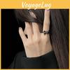 Шикарное медное кольцо двойного слоя с уникальным дизайном для модных женских украшений 2023