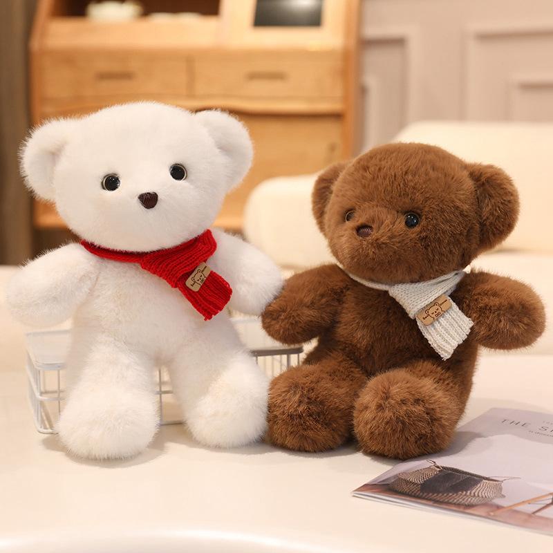 Шарф Медведь Плюшевая Игрушка Кукла Пара Плюшевый Мишка Кукла Ребенок Спит Сопровождающая Игрушка Свадебный Душ