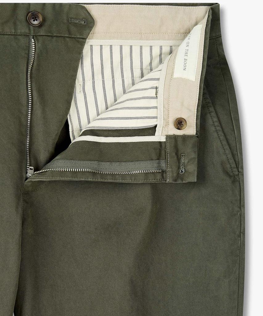 MAN ON THE BOON Washed Cotton Chino Pants_Olive 4716104003
