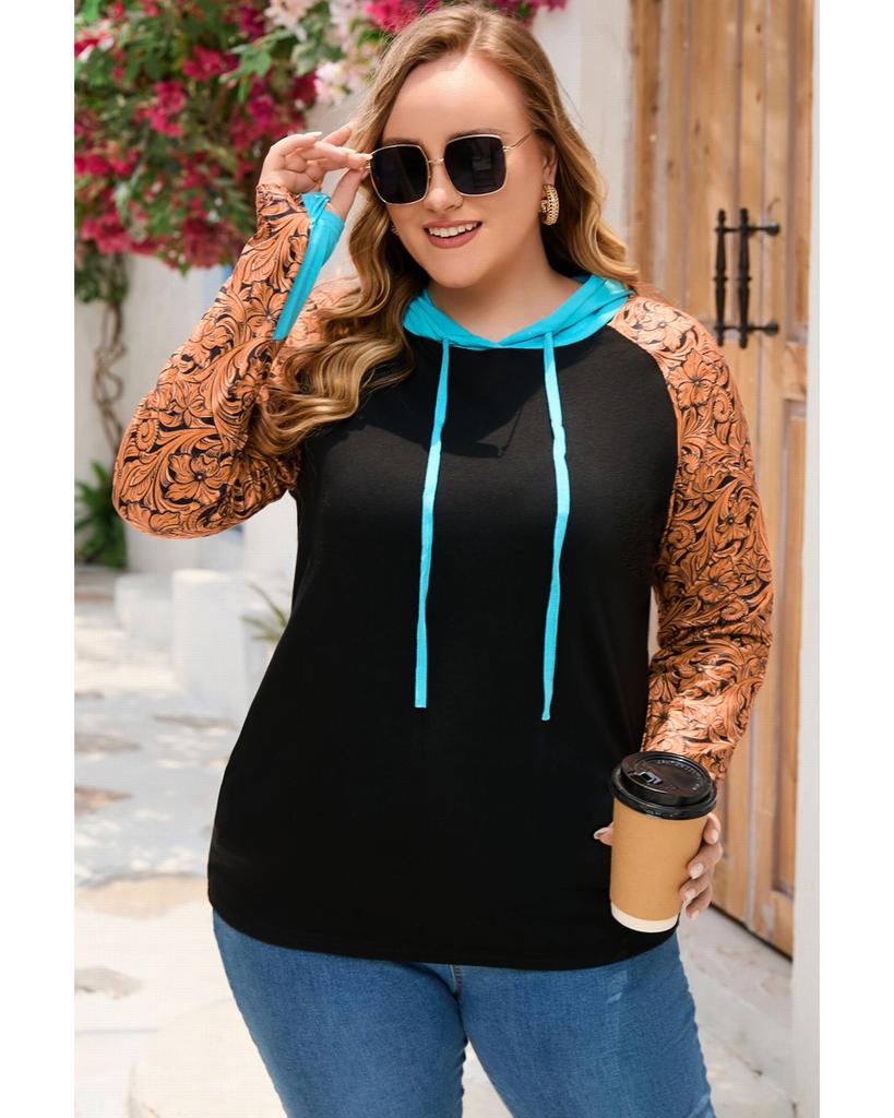 Azura Exchange Color Block Plus Size Hoodie
