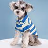 Жилет для домашних животных, полосатая футболка для собак контрастного цвета, мягкая дышащая летняя одежда для собак для бишон-пуделя, чихуахуа