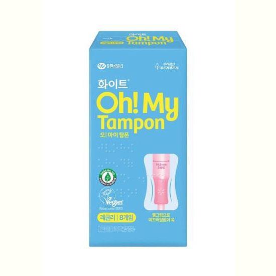 Белые тампоны Oh My 12 шт., 2 вида, выберите 1 (обычный/супер)