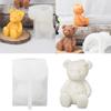 Animal Candle Silicone Mold Bear Shaped Candle Mold Easy To Demold for Candle Soap Plaster Ornament Home Decorations