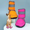 Водонепроницаемая противоскользящая обувь для собак для маленьких собак, прогулочная обувь для щенков чихуахуа, оранжевые зимние ботинки для собак, для средних собак, для больших собак