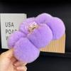 Заколка для волос с шариком из меха кролика рекс, осень и зима, плюшевая ручка, большая заколка в виде акулы, заколка для волос, корейский головной убор для волос
