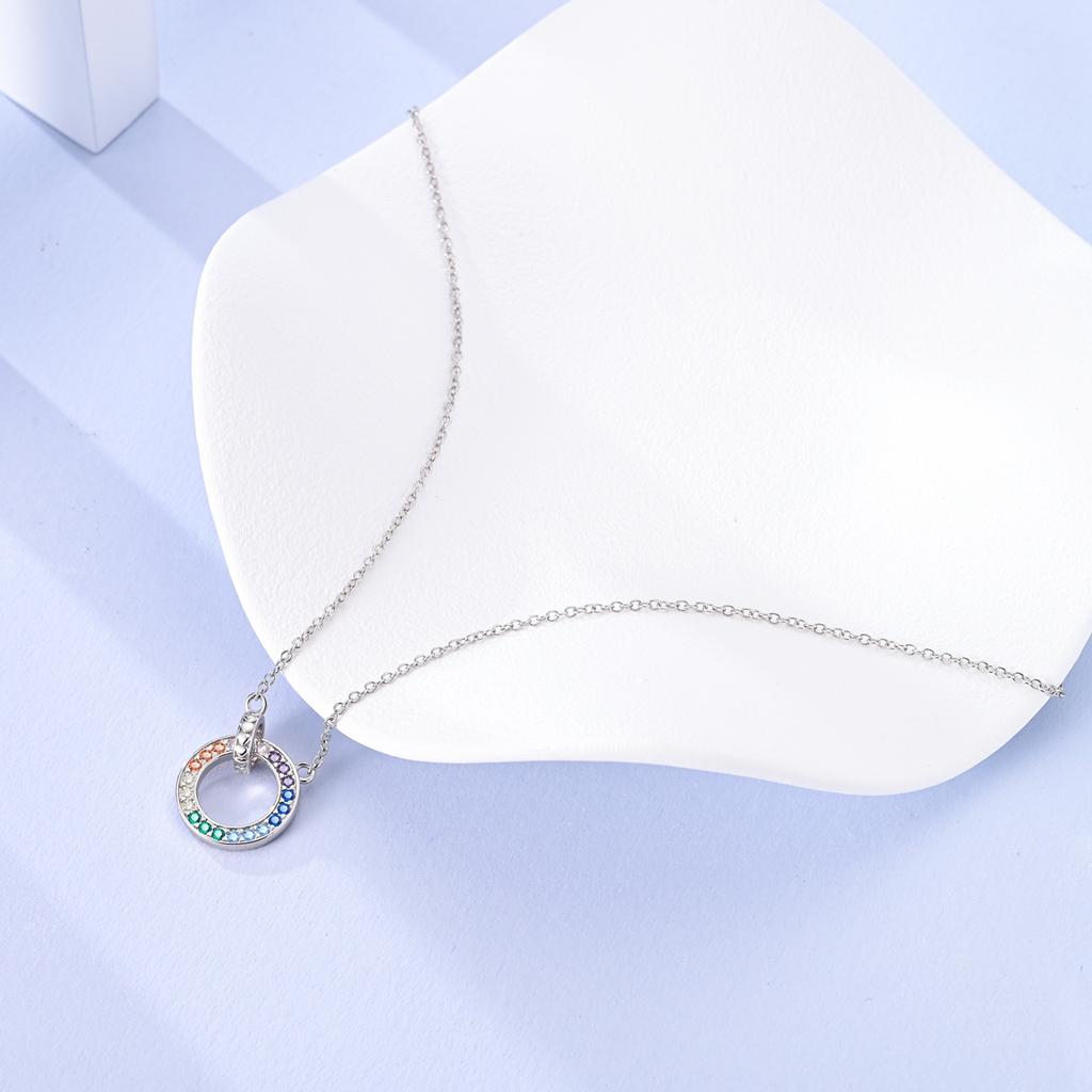 Подвеска Ожерелье Для Женщин Медь Покрытая Сердце Луна Оригинальная Цепочка Модная Бижутерия