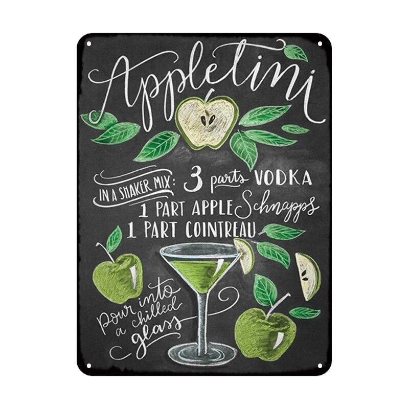 Summer Time BEER Retro Metal Tin Signs Mojito Cocktail Plaque Vintage Poster Bar Pub Art Stickers Wall Decor 20x30cm