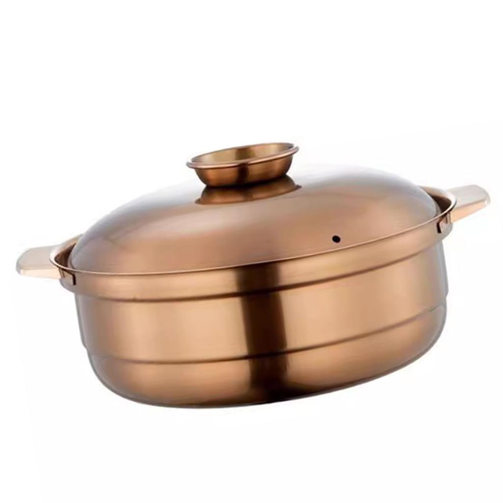 Soup Pot Stainless Steel Large Capacity Commercial Family Hot Pot Universal for Induction Cooker