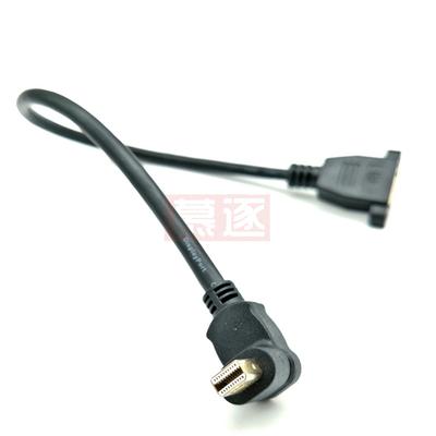 Кабель Mini DisplayPort Прямоугольный к Адаптеру DisplayPort в Черном Цвете-Поддержка Разрешения 4K-Thunderbolt и Thunderbolt 2