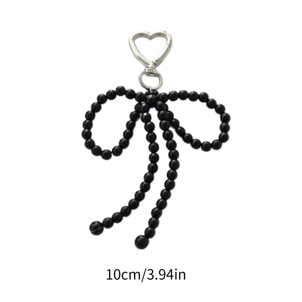 Butterfly Knot Phone Lanyard Beaded Phone Charm Wrist Strap Anti-Lost Chain Cellphone String Straps Bowknot Ornament