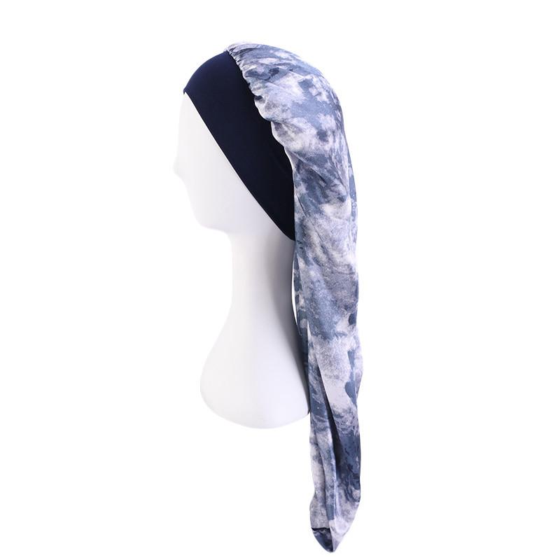 Новый стиль Tie Dyed Длинные волосы Ночная шапочка Длинная трубка Кепка Салон красоты Макияж Шляпа