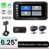 Portable 6.25 Inch IP67 Waterproof Motorcycle GPS Navigation Wireless Carplay Android Auto DVR Drive Recorder Moto Monitor WIFI