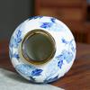 Elegant Blue and White Porcelain Vase: Retro Ceramic Ornament for Living Room Flower Arrangements