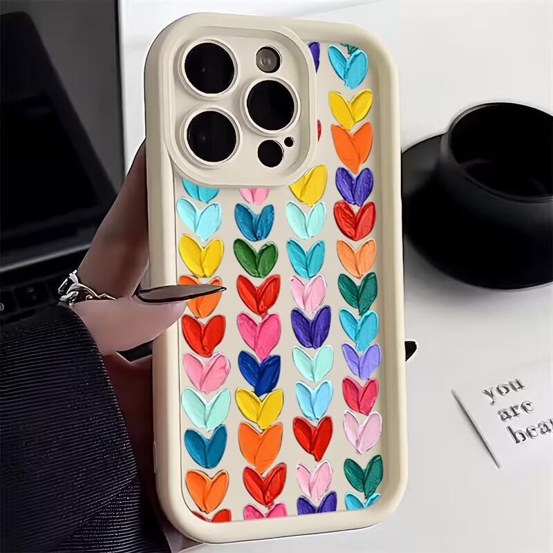 Чехол для телефона из силикона с масляной живописью для iPhone 11 13 14 Pro Max XS15 X XR 12 13 7 8 16 Plus SE с защитой объектива камеры