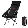 DesertFox Outdoor Chair, Foldable, with Pillow, Ultra Lightweight, Cool Fabric, For Summer [Uniquely Developed Cup Holder], [High Back], [Load