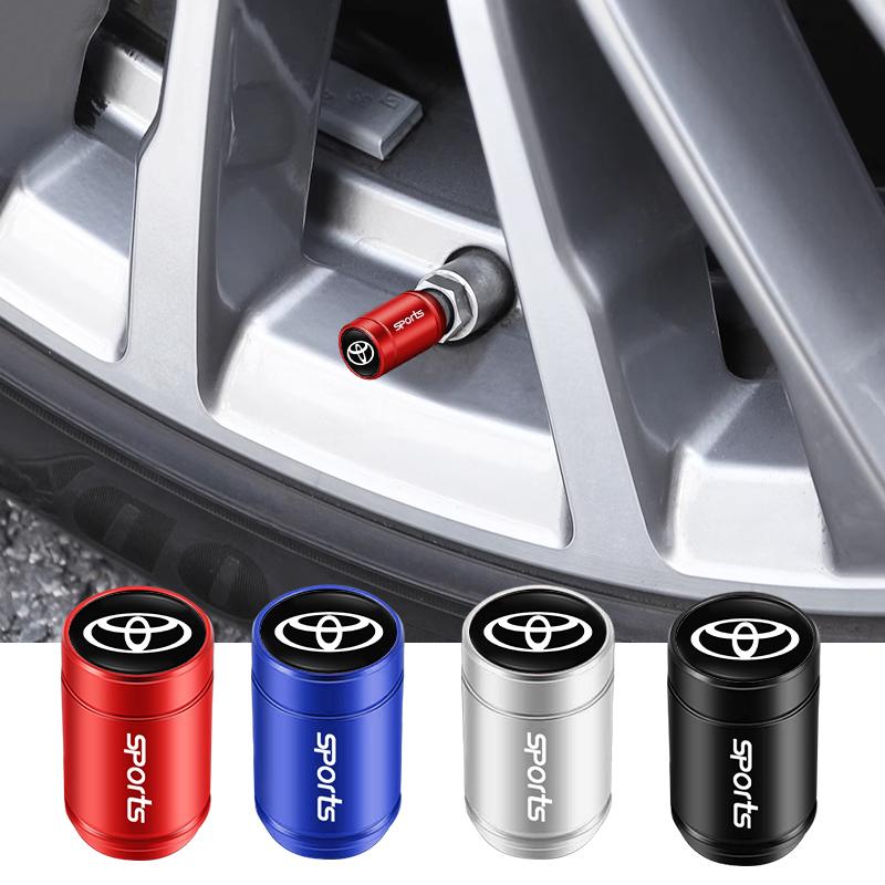 2026 Hot For Toyota Hub Caps 4Pcs Alloy Car Valve Cap Wheel Valves Dust Cover Tire Accessories For Toyota Yaris Corolla Prius Au