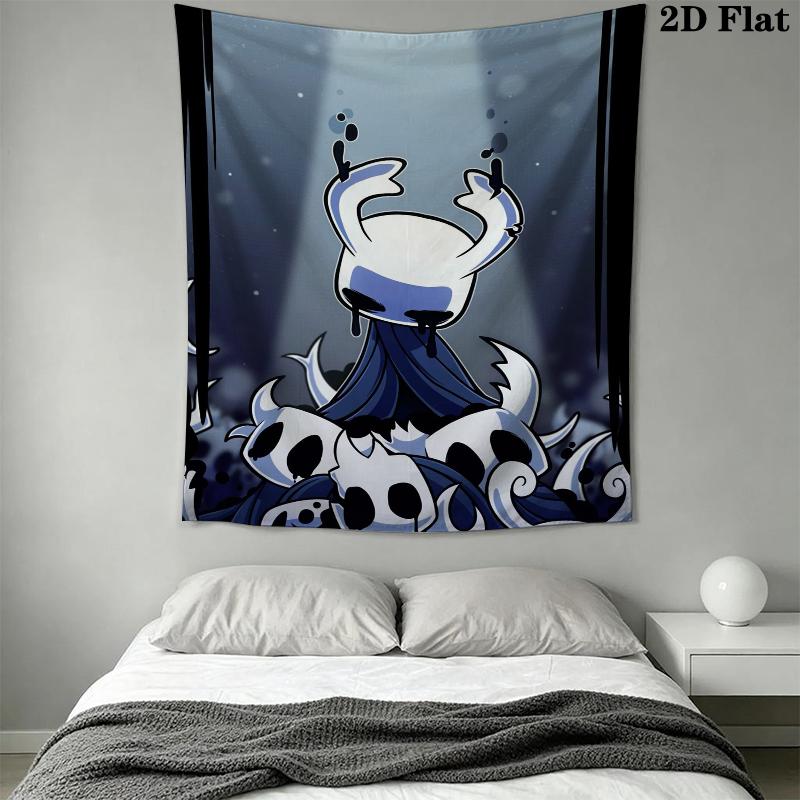 Hollow Knight Wall Tapestry Aesthetic Wall Hanging Printed Fabric Blanket Decorative Tapestries for Bedroom Living Room Home Decor