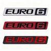 3D Metal EURO6 Car Trunk Emission Label Sticker For Decorative Accessories