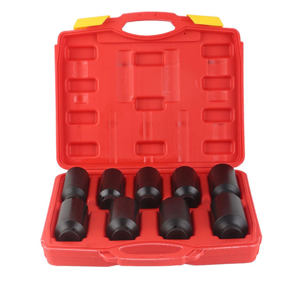 9Pcs 1 2 Inch Drive Axle Hub Nut Hex Socket Set 29mm 30mm 31mm 32mm 33mm 34mm 35mm 36mm 38mm