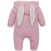 Baby 3d Rabbit Ear Long Romper Cute Long Sleeve Hoodie Jumpsuits Toddler Winter Warm Outwear
