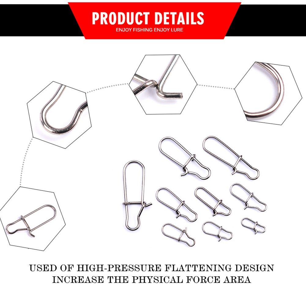 100PCS Hot Line tackle Durable 12mm-33.5mm Fast lock Fishing Hanging Snap Barrel Swivel Connector