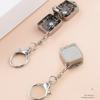 Stainless steel folding mini nail clippers, flip keychain decorative charm, mini small portable nail clippers