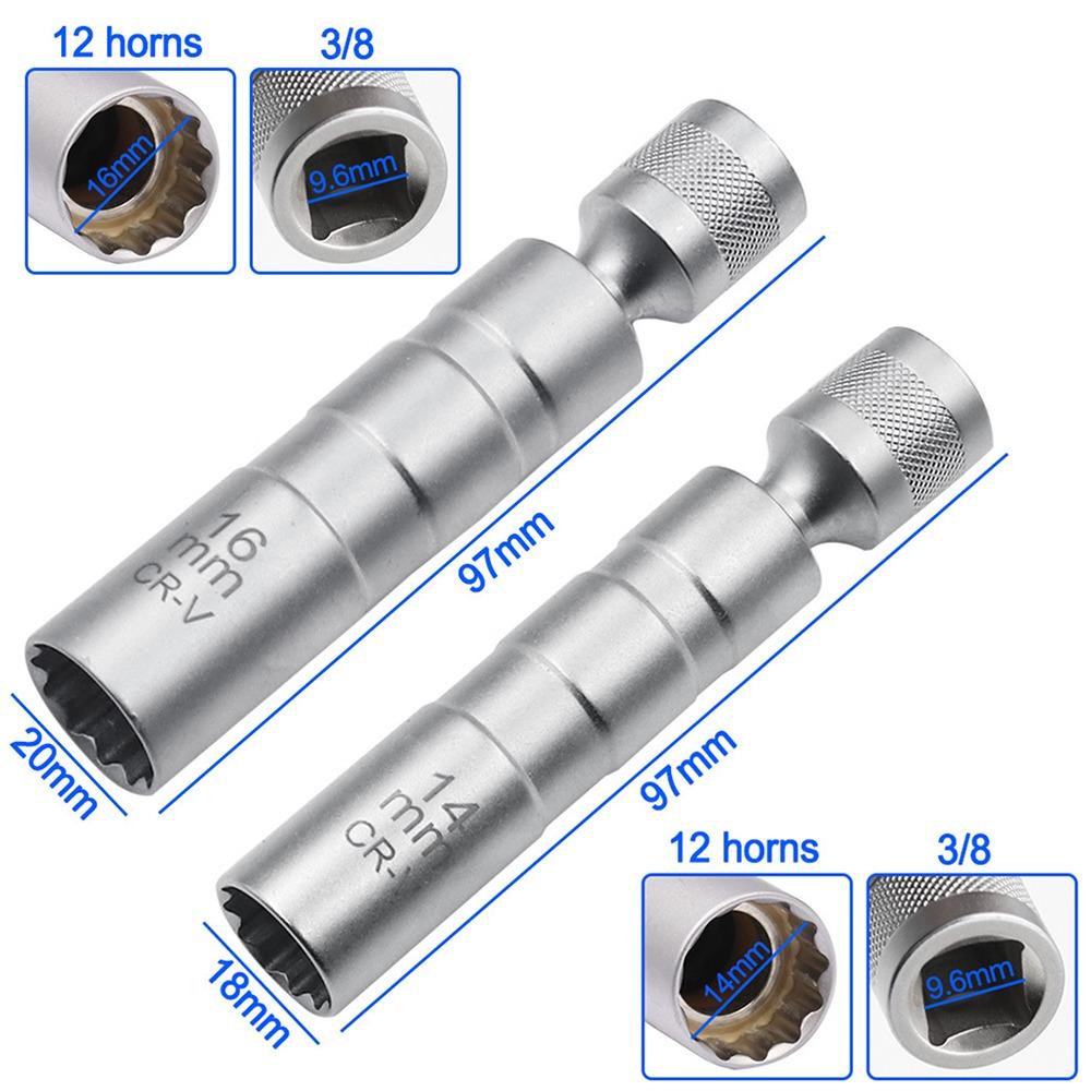 Wrench Flexible Magnetic Spark Plug Sleeve Spark Plug Wrench Socket Wrench Spark Plug Socket